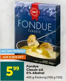 Billa Fondue classic od. 0% alkohol Angebot