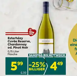 Billa Esterházy cuvée reserve, chardonnay od. pinot noir Angebot