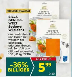 Billa Billa genuss- welt sockeye wildlachs Angebot