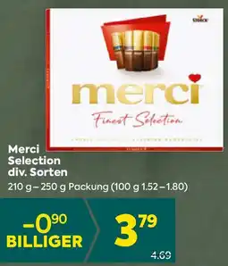 Billa Merci Selection Angebot