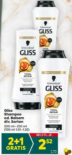 Billa Gliss Shampoo od. Balsam Angebot