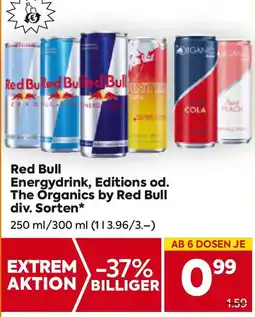 Billa Red bull energydrink, editions od. the organics by red bull Angebot