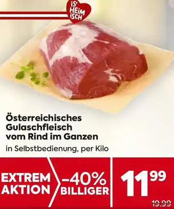 Österreichisches Gulaschfleisch vom Rind im Ganzen