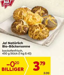 Billa Ja! Natürlich Bio-Bäckersonne Angebot