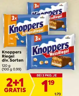 Billa Knoppers Riegel div. Sorten Angebot