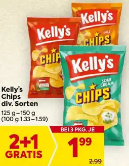 Billa Kelly's Chips div. Sorten Angebot