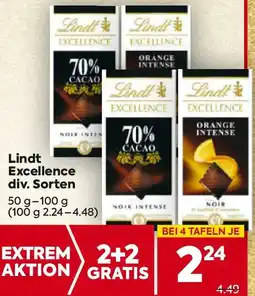 Billa Lindt Excellence div. Sorten Angebot