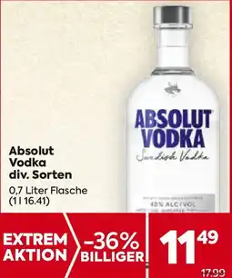 Billa Absolut Vodka div. Sorten Angebot