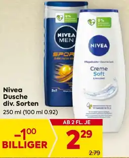 Billa Nivea Dusche div. Sorten Angebot