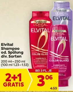 Billa Elvital Shampoo od. Spülung div. Sorten Angebot