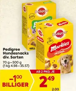 Billa Pedigree Hundesnacks div. Sorten Angebot