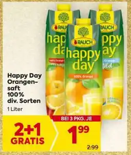 Billa Happy Day Orangensaft 100% div. Sorten Angebot
