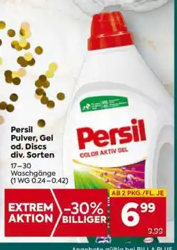 Billa Persil Pulver, Gel od. Discs div. Sorten Angebot