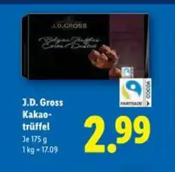 Lidl J.D. Gross Kakao- trüffel Angebot
