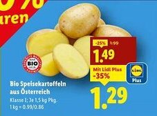 Lidl Bio Speisekartoffeln aus Österreich Angebot