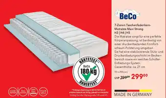 7-Zonen Taschenfederkern- Matratze Maxi Strong