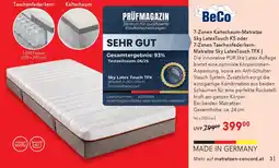 Matratzen Concord 7-Zonen Kaltschaum-Matratze Sky LatexTouch KS oder 7-Zonen Taschenfederkern- Matratze Sky LatexTouch TFK Angebot