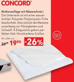 Matratzen Concord Moltonauflage mit Nässeschutz Angebot