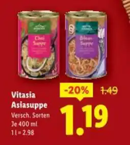 Lidl Vitasia Asiasuppe Angebot