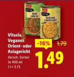 Lidl Vitasia veganes orient- oder asiagericht Angebot