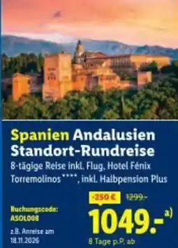 Lidl Spanien Andalusien Standort-Rundreise Angebot