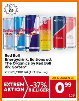 Billa Red Bull Energydrink, Editions od. THE Organics by Red Bull div. Sorten Angebot