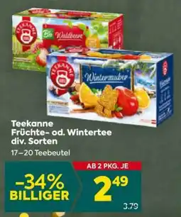 Billa Teekanne Früchte- od. Wintertee div. Sorten Angebot