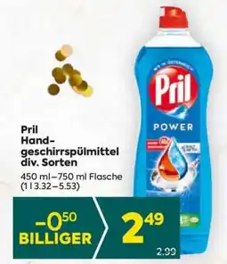 Billa Pril Handgeschirrspülmittel div. Sorten Angebot