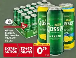 Billa Gösser Märzen, Naturradler od. 0,0% Angebot