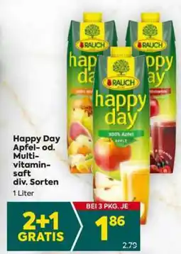 Billa Happy Day Apfel- od. Multivitaminsaft div. Sorten Angebot