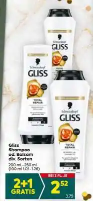 Billa Gliss Shampoo od. Balsam div. Sorten Angebot