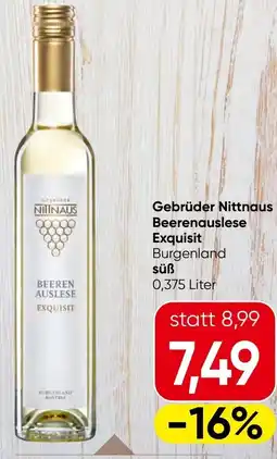 Eurospar Gebrüder Nittnaus Beerenauslese Exquisit Angebot