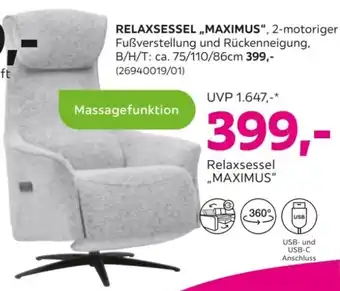 Mömax RELAXSESSEL MAXIMUS Angebot