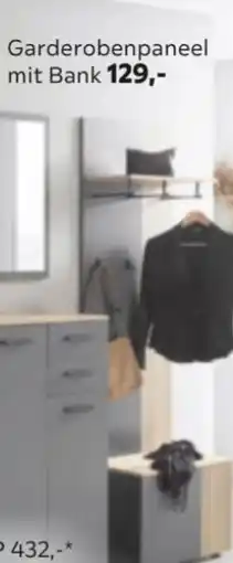 Mömax Garderobenpaneel mit Bank Angebot