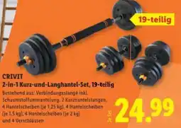Lidl CRIVIT 2-in-1 Kurz-und-Langhantel-Set Angebot