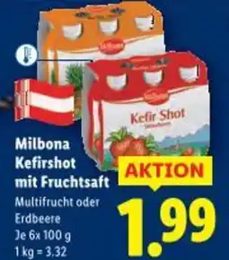 Lidl Milbona Kefirshot mit Fruchtsaft Angebot