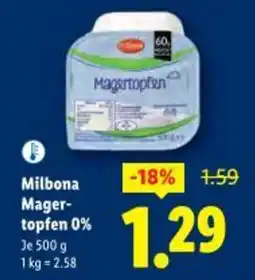 Lidl Milbona Mager- topfen 0% Angebot