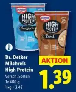 Lidl Dr. Oetker Milchreis High Protein Angebot