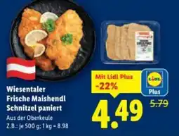 Lidl Wiesentaler Frische Maishendl Schnitzel paniert Angebot