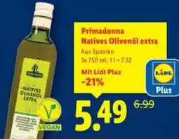 Lidl Primadonna Natives Olivenöl extra Angebot