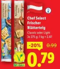 Lidl Chef Select Frischer Blätterteig Angebot