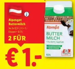 Lidl Alpengut Buttermilch Angebot
