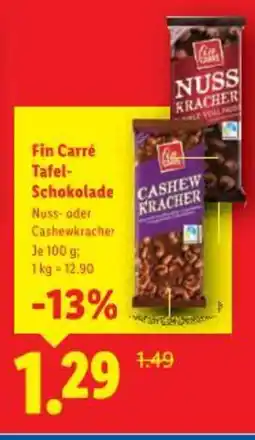 Lidl Fin Carré Tafel- Schokolade Angebot