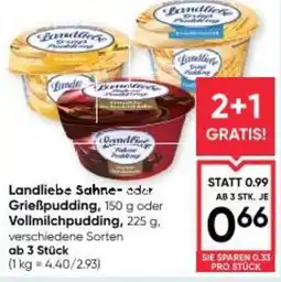 Maximarkt Landliebe Sahne- oder Grießpudding oder Vollmilchpudding Angebot