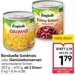 Maximarkt Bonduelle Kidney Bohnen oder Gemüsekonserven Angebot