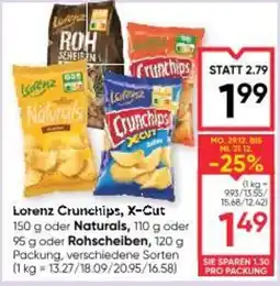 Maximarkt Lorenz Crunchips, X-Cut oder Naturals oder Rohscheiben Angebot