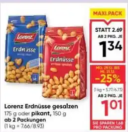 Maximarkt Lorenz Erdnüsse gesalzen Angebot