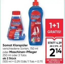 Maximarkt Somat Klarspüler oder Maschinen-Pfleger Angebot