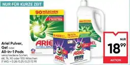 Maximarkt Ariel Pulver, Gel oder All-in-1 Pods Angebot
