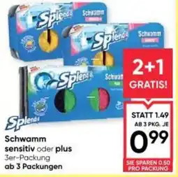 Maximarkt Schwamm sensitiv oder plus 3er-Packung Angebot
